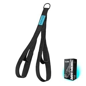 Vulken Tricep Rope Cable Attachment. 28.7 Inch & 22 Inch Two Lengths Built in One Pull Down Rope, Black & Pink