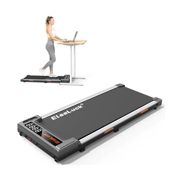 Elseluck Walking Pad, Under Desk Treadmill for Home Office, 2 in 1 Portable Walking Treadmill with Remote Control, Walking Jogging Machine in LED Display