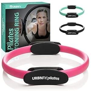 URBNFit Pilates Ring – 12″ Magic Circle w/Dual Grip, Foam Pads for Inner Thigh Workout, Toning, Fitness & Pelvic Floor Exercise – Yoga Rings w/Bonus Exercise Guide