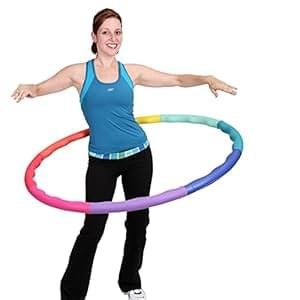 Weighted Hula Hoop, ACU Hoop 4M – 4 lb Medium, Weight Loss Fitness Workout Sports Hoop with ridges. (Rainbow Colors)